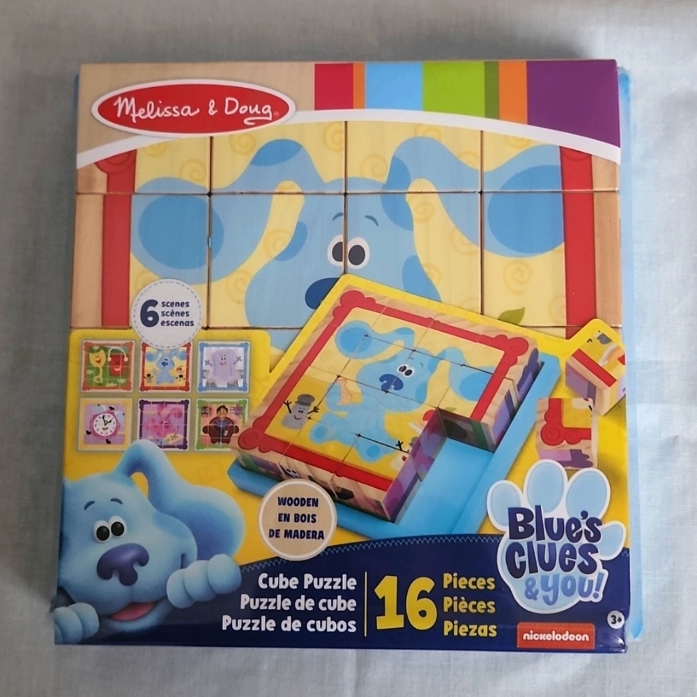 Melissa & Doug Blue's Clues & You Cube Puzzle 16 Pieces
